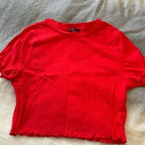 Red crop top